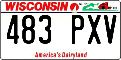 WI license plate 483PXV