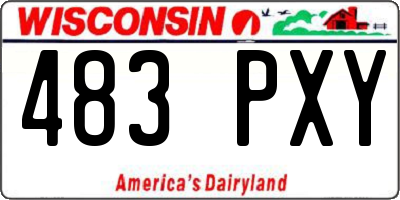WI license plate 483PXY