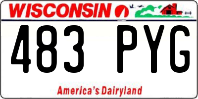 WI license plate 483PYG