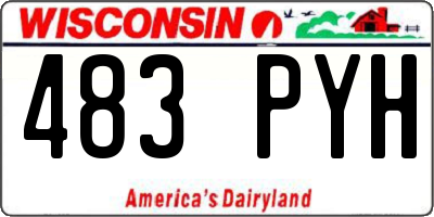 WI license plate 483PYH