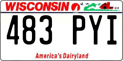 WI license plate 483PYI