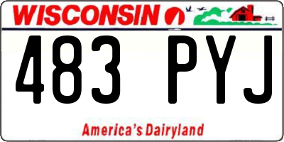 WI license plate 483PYJ