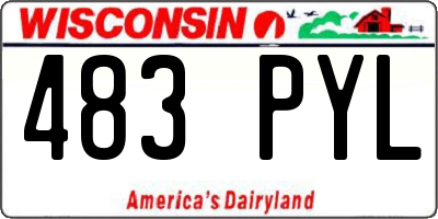 WI license plate 483PYL