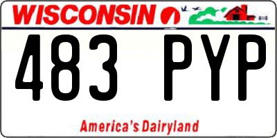 WI license plate 483PYP