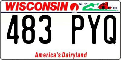 WI license plate 483PYQ