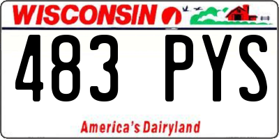 WI license plate 483PYS