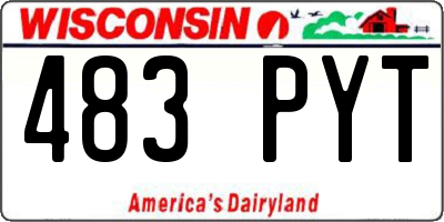 WI license plate 483PYT