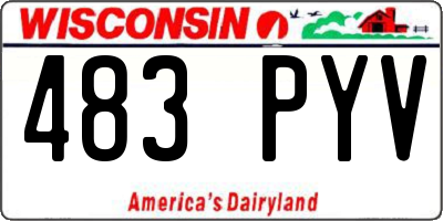 WI license plate 483PYV