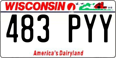 WI license plate 483PYY