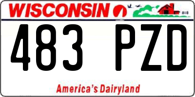 WI license plate 483PZD