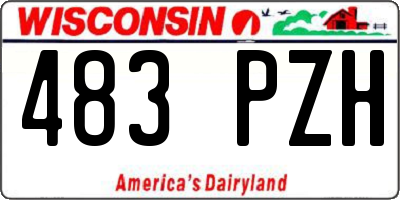 WI license plate 483PZH