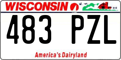 WI license plate 483PZL