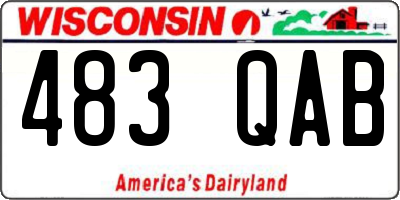 WI license plate 483QAB