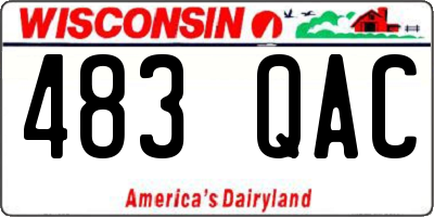 WI license plate 483QAC