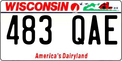 WI license plate 483QAE