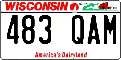 WI license plate 483QAM