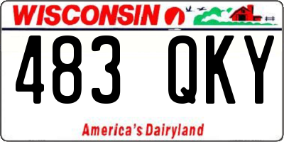 WI license plate 483QKY