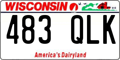 WI license plate 483QLK