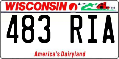 WI license plate 483RIA