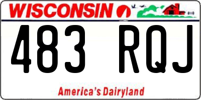 WI license plate 483RQJ