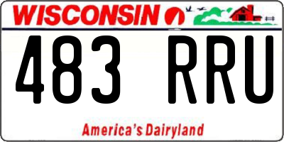 WI license plate 483RRU