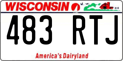 WI license plate 483RTJ