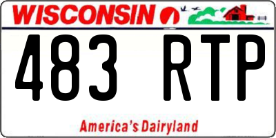 WI license plate 483RTP