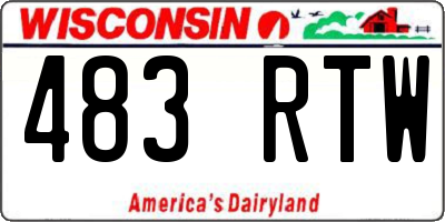 WI license plate 483RTW