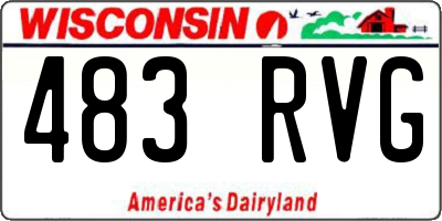 WI license plate 483RVG