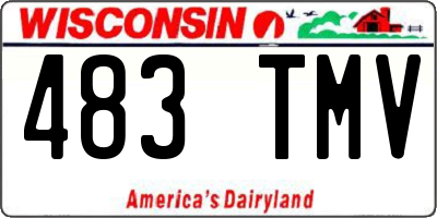 WI license plate 483TMV