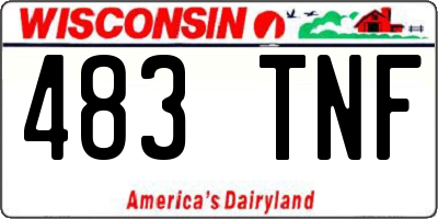 WI license plate 483TNF