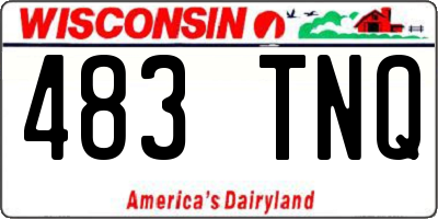 WI license plate 483TNQ