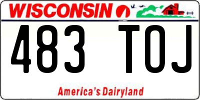 WI license plate 483TOJ