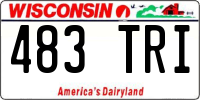WI license plate 483TRI