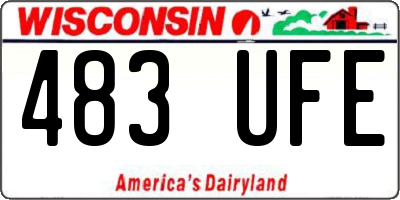 WI license plate 483UFE