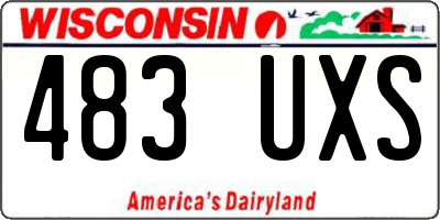 WI license plate 483UXS