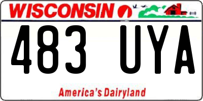 WI license plate 483UYA