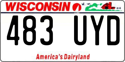 WI license plate 483UYD