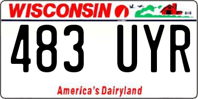 WI license plate 483UYR