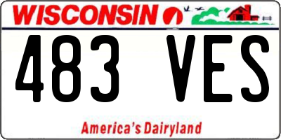 WI license plate 483VES