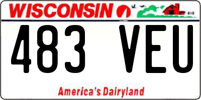 WI license plate 483VEU
