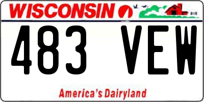 WI license plate 483VEW