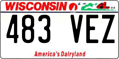 WI license plate 483VEZ