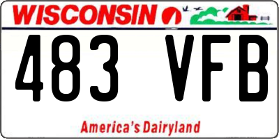 WI license plate 483VFB