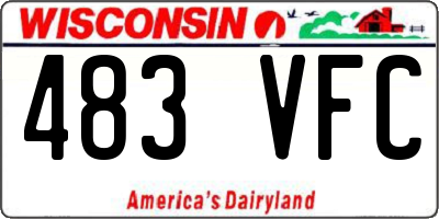 WI license plate 483VFC