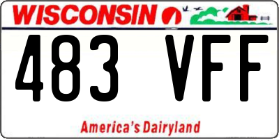WI license plate 483VFF