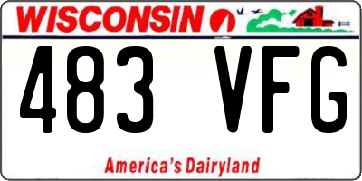 WI license plate 483VFG