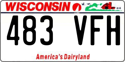 WI license plate 483VFH