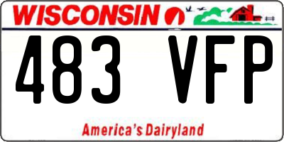 WI license plate 483VFP