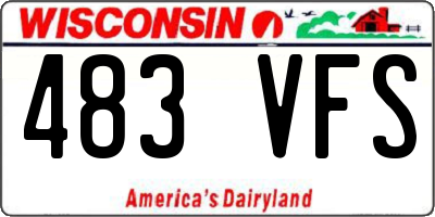 WI license plate 483VFS